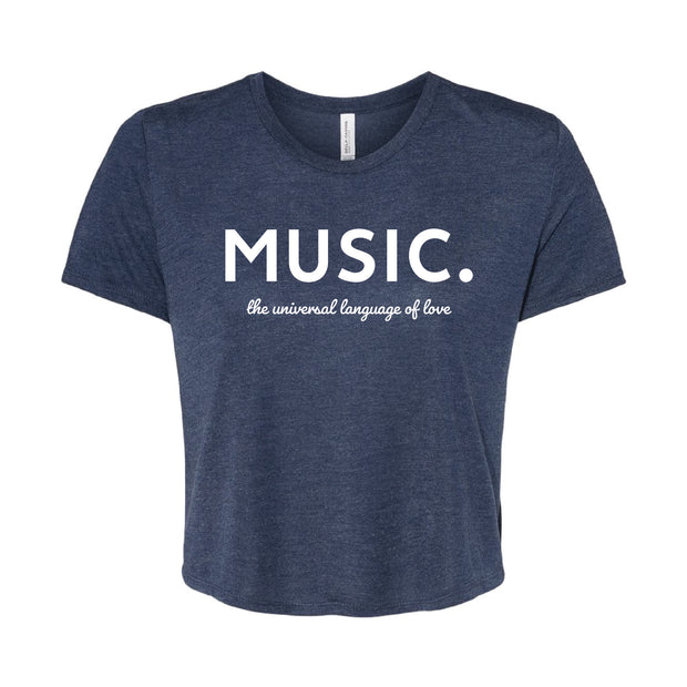 Women's Crop Top - MUSIC